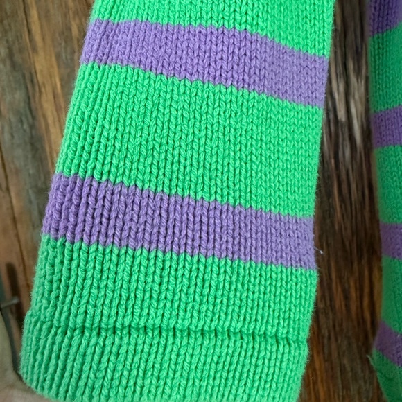 L.L. Bean Green and Purple Knit Top - Picture 4 of 6